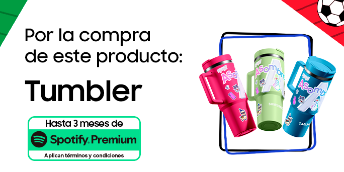 Por la compra de este producto: Tumbler + hasta 3 meses de Spotify Premium