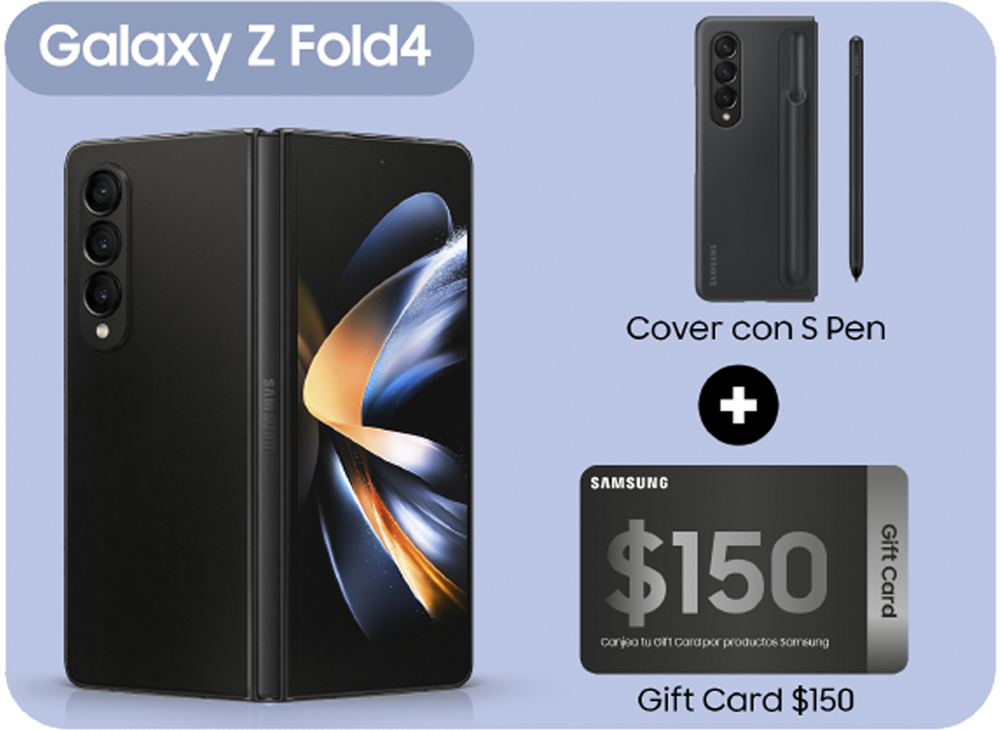 Galaxy Z Fold4 + Cover con S Pen + Gift Card de $150