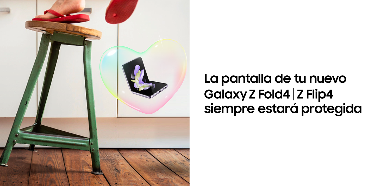 La pantalla de tu nuevo Galaxy Z Fold4 │ Z Flip4 siempre estará protegida.